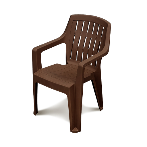 [15014411] SILLA PLAS BALI C/B RESP RAY VERT CHOCO PREMIUM GUATEPLAST AR011446-PCH-0