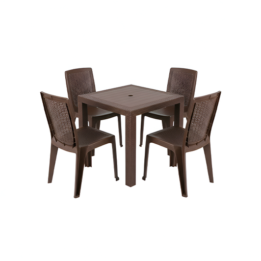 [16000022] COMBO MESA+4 SILLA RATAN S/B TACOPLAST