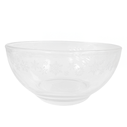 [15015030] TAZON/BOWL VID 760 ML 6" TRANS DECO NAV SNOW FLAKE CRISA 5848-D9S