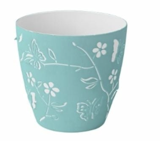 [15015218] MACETA PLAS MARIPOSA 14 CM #1 BL/TURQ MEGA