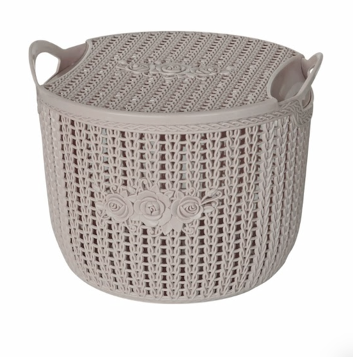 [15015224] CANASTILLA PLAS MINI CALADA 21.5 CM C/OREJ C/T CAPUCCETTO MEGA