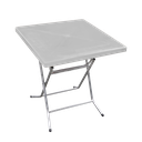 MESA PLEGABLE PLAS/MET CUAD 73X73 CM BL MEGA 1522