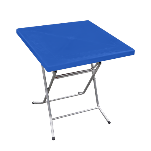 [15015259] MESA PLEGABLE PLAS/MET CUAD 73X73 CM AZ MEGA 1522