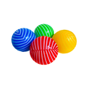 PELOTA PLAS RAYADA Ø51CM PAQ/DOC 1PELOTAE