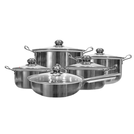 [15015751] SET 10 PZ OLLAS 4UN/1 SARTEN ACER INOX C/T VID CAJ MASTER COOK