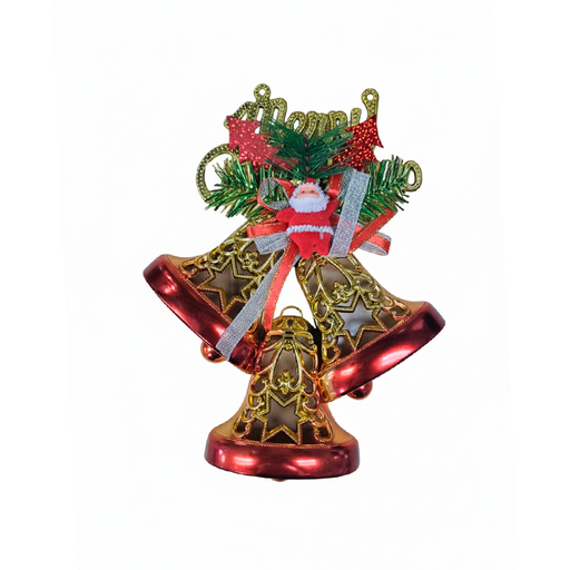 [15015797] ADORNO NAV 3 CAMPANAS MERRY CHRISTMAS BOLSA X12804