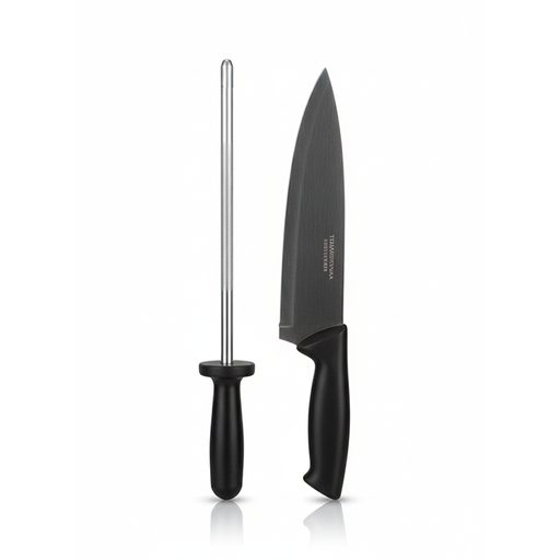 [15015823] SET CUCHILLO 7"+CHAIRA 8" INOX PLENUS TRAMONTINA 23498/011