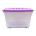 CAJA PLAS ALMACENAMIENTO 54 LT C/RUEDAS MORADO MEGA 32758
