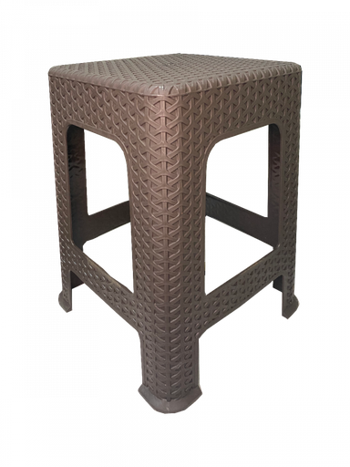 [8270] BANCO PLAS CUAD RATAN CAFE SALVA