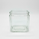 BASE VID CLARO CUAD C/ORILLA 3.75X3.75X3.75" HC-25090