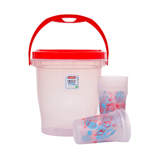 [1009678] BOTE PLAS 5 LT ROSCA +4 VASOS TACOPLAST 35690