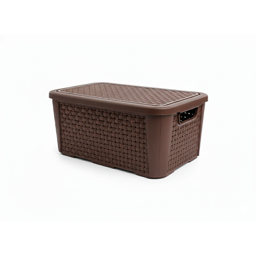 [1025347] CAJA PLAS 7 LT RATAN CF OSCURO SPARTA