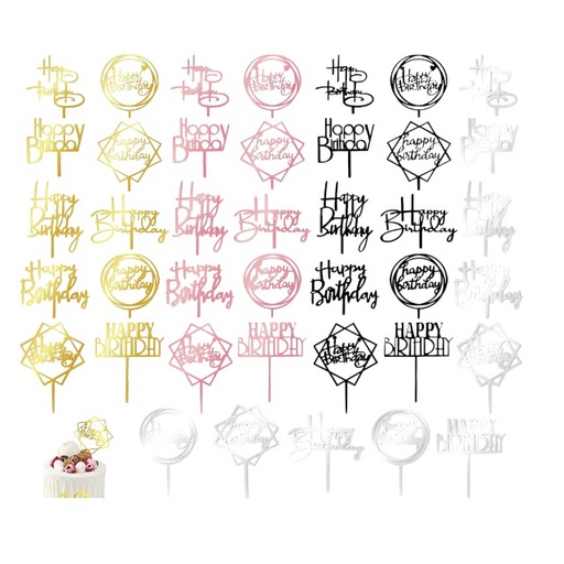 [15009273] CAKE TOPPER FELIZ CUMPLEAÑOS SURT BOL GIGI