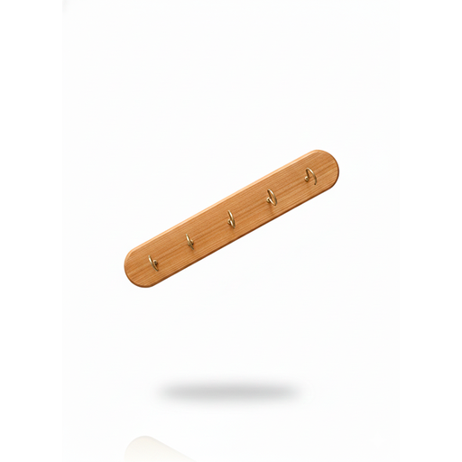 [28011] COLGADOR PARED MAD 5 GANCHOS ARTESANAL COL001P