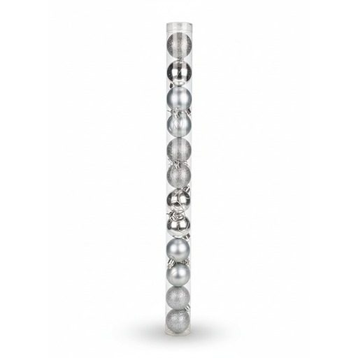 [26707] ESFERA NAVIDEÑA 4 CM 12 PZ TUB LX-108 / ZY412