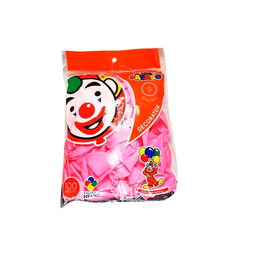 [15009555] GLOBO 7 ROSA LISO BIODEG 50 PZ PAYASO