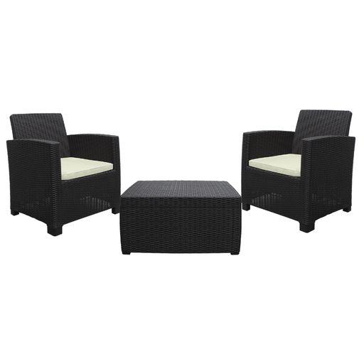 [1026225] JUEGO SALA CF 2 SILLONES C/MESA/COJIN BEIGE ALAMO SANCHIA 18521101