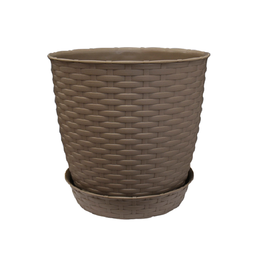 [15010379] MACETA PLAS RED EST RATAN Ø25X23 CM REYPLAST MCX146000