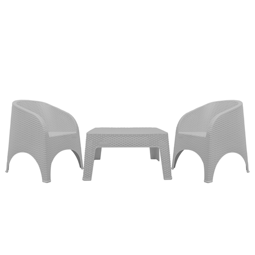 [1022290] MUEBLES PLAS RES/440 LB 3 PZ GRI BISTRO SANCHIA