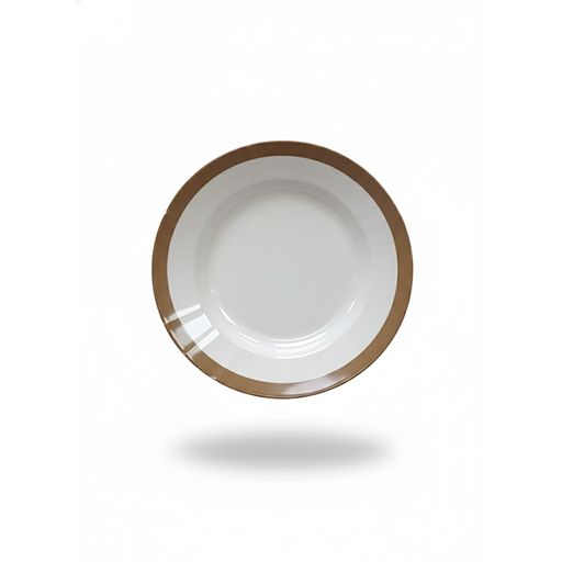 [15003826] PLATO MELA SEMI HONDO ORILLA DORADA 324