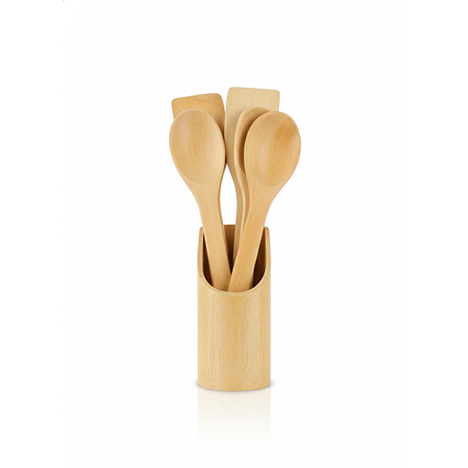 [15008912] SET 4 UTENSILIOS C/BASE BAMBO 9619