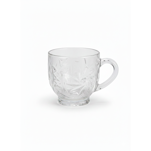 [15009267] TAZA VID 225 ML TRANS DECO FLOR ZB201 GIGI