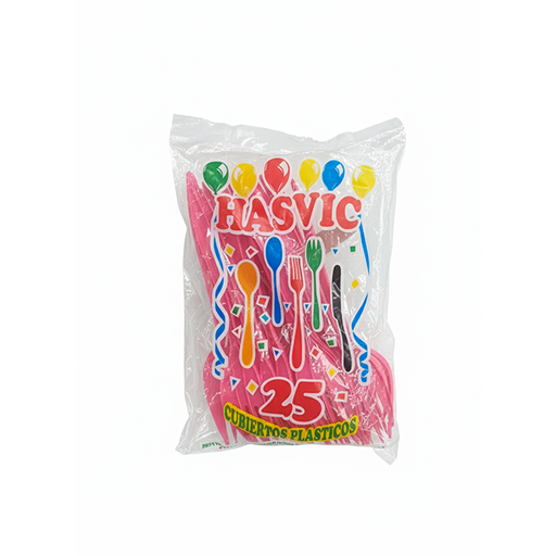 [1020083] TENEDOR ROSADO 4 HASVIC 25 UNI 