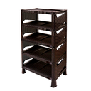 ZAPATERA PLAS 5 NIV RATAN 52X35X108 CM CAJ PLASTIMAS