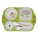 SET 5 PZ MELA PLATO SEMIOVAL 4 DEP/VASO/SOP/CUB INF SURT GIGI CK5828 QI