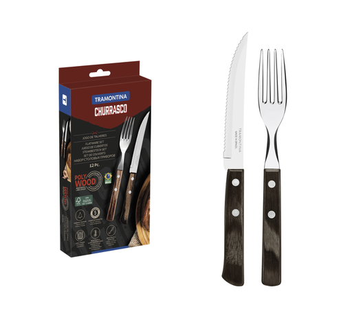 [15011344] SET 12 UTENSILIOS P/BARBACOA ACER LISO TRAMONTINA  732-21199911