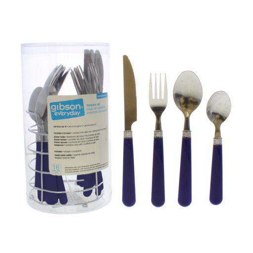 [15011348] SET CUBIERTOS 16 PZ ACER INOX/PLAS C/ORGANIZ AZ GIBSON MAYS 703-5352816