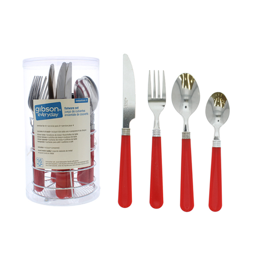 [15011347] SET CUBIERTOS 16 PZ ACER INOX/PLAS C/ORGANIZ RJ GIBSON MAYS 703-5352916