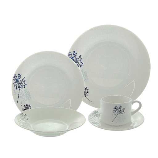 [15011441] VAJILLA PORCE BL/NG/GRIS 20 PZ ROYAL 705-2504