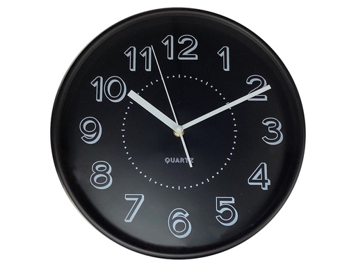 [15011542] RELOJ PARED 11.8" CM LISO NG/BL TIMES TOWER 602-01058