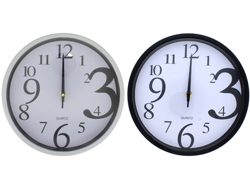 [15011540] RELOJ PARED 25X25 CM LISO PLAT TIMES TOWER 602-23680