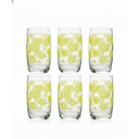 SET 6 VASOS VID 12 OZ D/NARANJA TRANS/VD HARTIN MAYS 751-10700068B