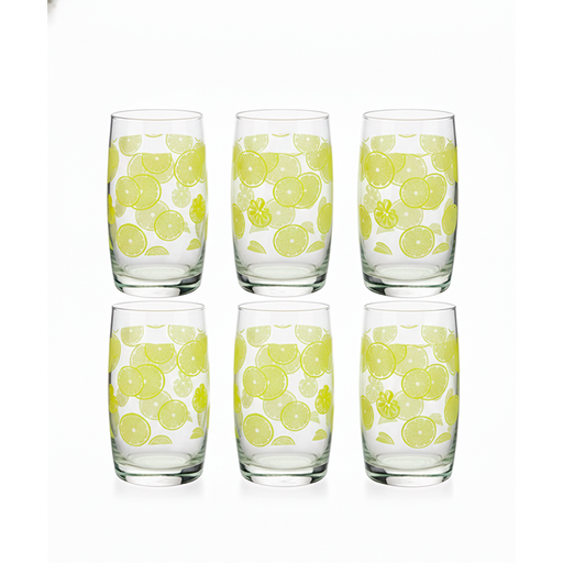 [15011512] SET 6 VASOS VID 12 OZ D/NARANJA TRANS/VD HARTIN MAYS 751-10700068B