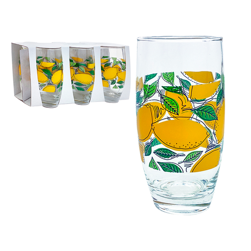 [15011516] SET 6 VASOS VID 14 OZ D/LIMON/HOJ TRANS/VD-AM HARTIN  751-L10700008F