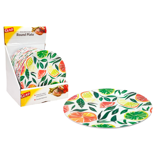 [15011571] PLATO MELA 8" BL/VD/ANAR/ LISO D/NARAN GLAD MAYS 726-70226