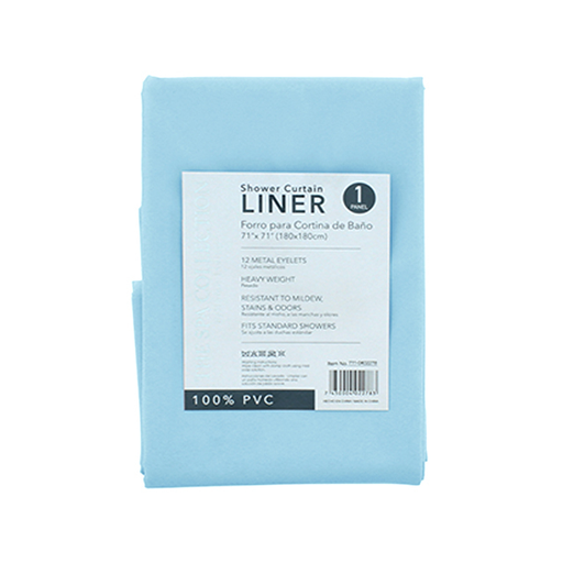 [15011609] CORTINA P/BAÑO PVC 180 CM LISA CEL THE SPA COLLECTION MAYS 711-0402276